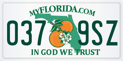FL license plate 0379SZ