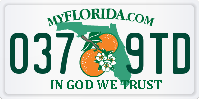FL license plate 0379TD