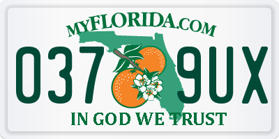 FL license plate 0379UX