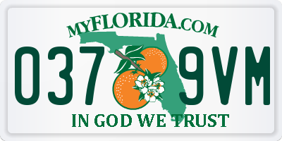 FL license plate 0379VM