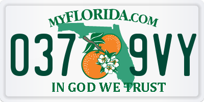 FL license plate 0379VY