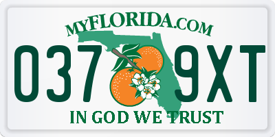 FL license plate 0379XT