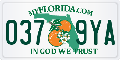 FL license plate 0379YA