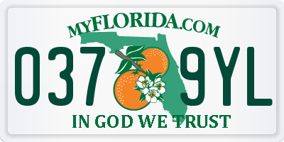 FL license plate 0379YL