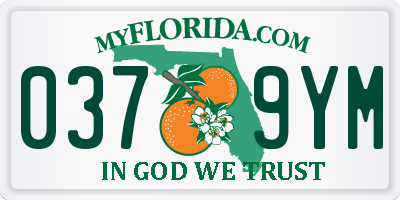 FL license plate 0379YM