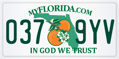 FL license plate 0379YV