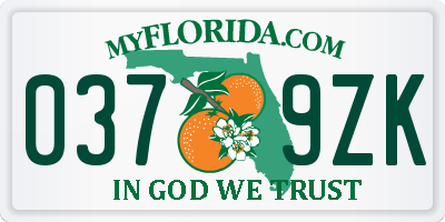FL license plate 0379ZK