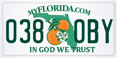 FL license plate 0380BY