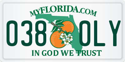 FL license plate 0380LY