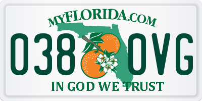 FL license plate 0380VG
