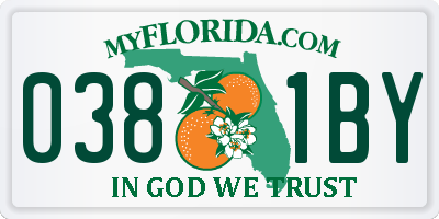 FL license plate 0381BY