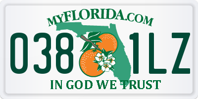 FL license plate 0381LZ