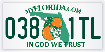 FL license plate 0381TL