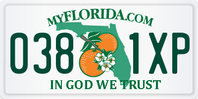 FL license plate 0381XP
