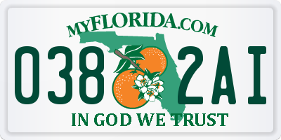FL license plate 0382AI