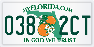 FL license plate 0382CT