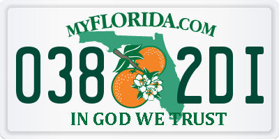 FL license plate 0382DI
