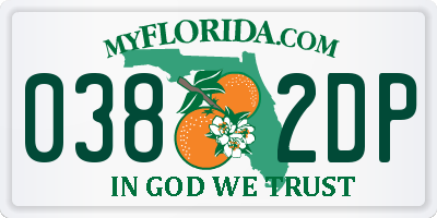 FL license plate 0382DP