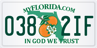 FL license plate 0382IF