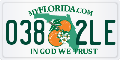 FL license plate 0382LE