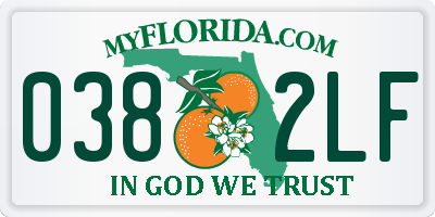 FL license plate 0382LF