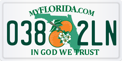 FL license plate 0382LN