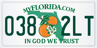 FL license plate 0382LT