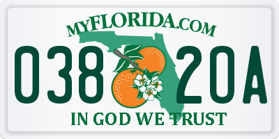 FL license plate 0382OA