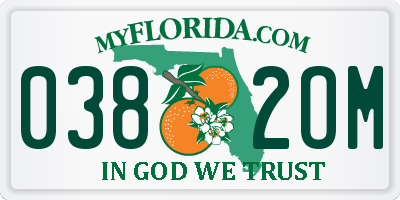 FL license plate 0382OM