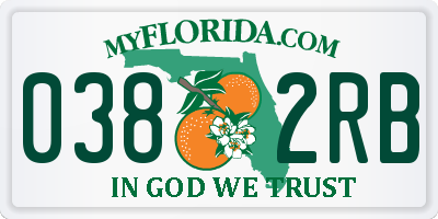 FL license plate 0382RB