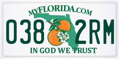 FL license plate 0382RM