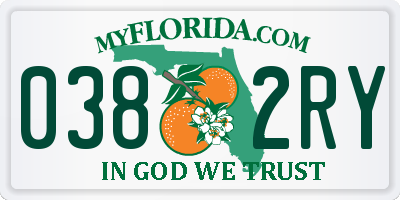 FL license plate 0382RY