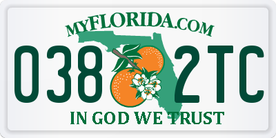 FL license plate 0382TC