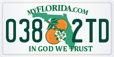 FL license plate 0382TD