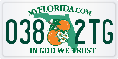 FL license plate 0382TG