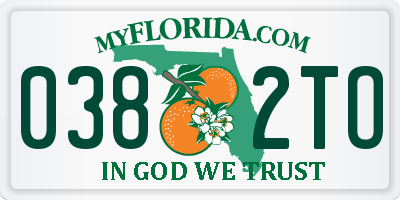 FL license plate 0382TO