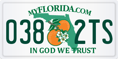 FL license plate 0382TS