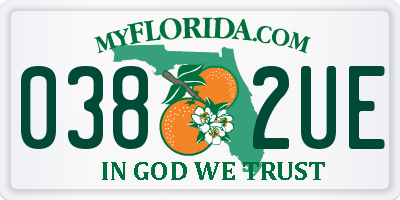 FL license plate 0382UE