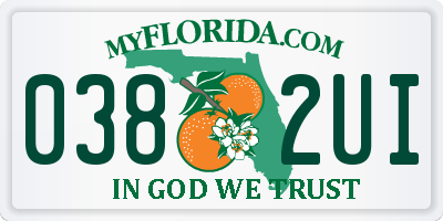 FL license plate 0382UI