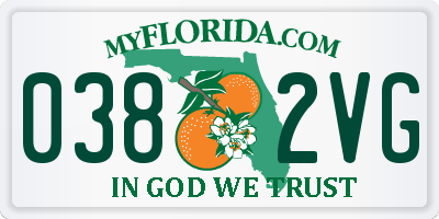 FL license plate 0382VG