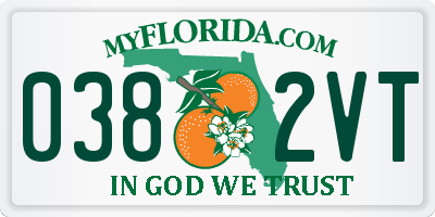 FL license plate 0382VT