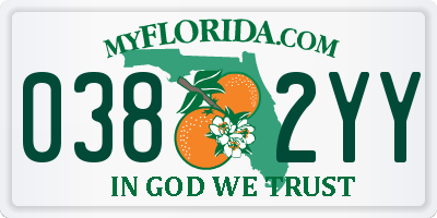 FL license plate 0382YY