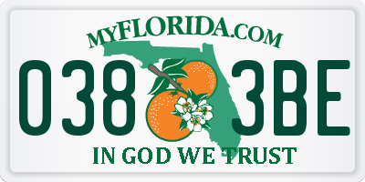 FL license plate 0383BE