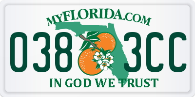 FL license plate 0383CC