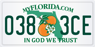 FL license plate 0383CE