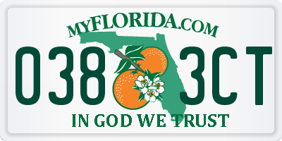 FL license plate 0383CT
