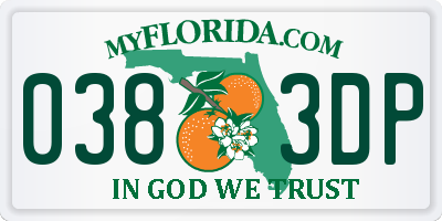 FL license plate 0383DP