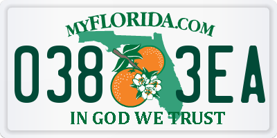 FL license plate 0383EA