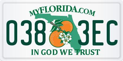 FL license plate 0383EC