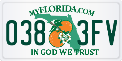 FL license plate 0383FV
